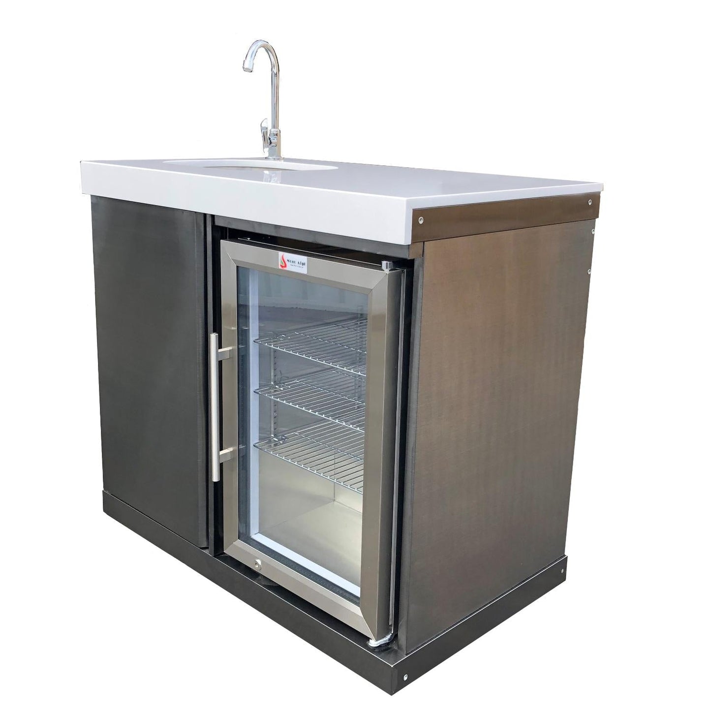 Mont Alpi Black Stainless Steel Beverage Center, MASF-BSS