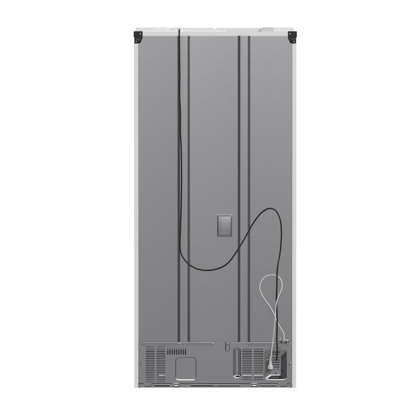 FORNO Gallipoli 30-Inch French Door Refrigerator, 17.5 cu ft, White, Ice Maker, Stainless Steel Handles (Model FFFFD1974-31WHT)