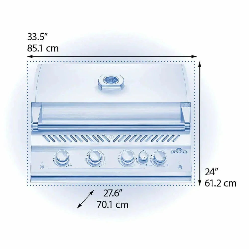 Napoleon Built-In 700 Series 32-inch Gas Grill with Rear Infrared Burner BIG32RB-1, Matte Black
