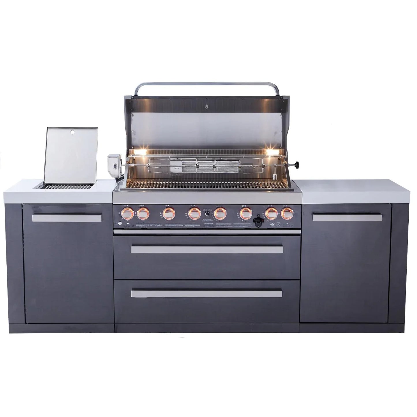 Mont Alpi 805 Black Stainless Steel Island Grill, MAi805-BSS