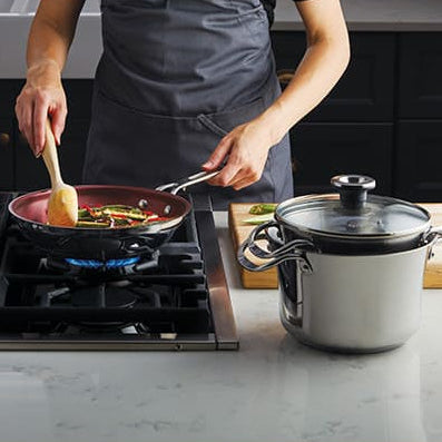 Signature 10-Piece Stacking Stainless Steel Cookware Set