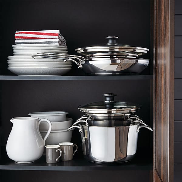 Signature 10-Piece Stacking Stainless Steel Cookware Set