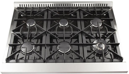FORNO Appliance Package - 36 Inch Dual Fuel Range, 60 Inch Refrigerator, Microwave Drawer, Dishwasher, AP-FFSGS6156-36-7