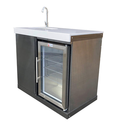 Mont Alpi Black Stainless Steel Beverage Center, MASF-BSS