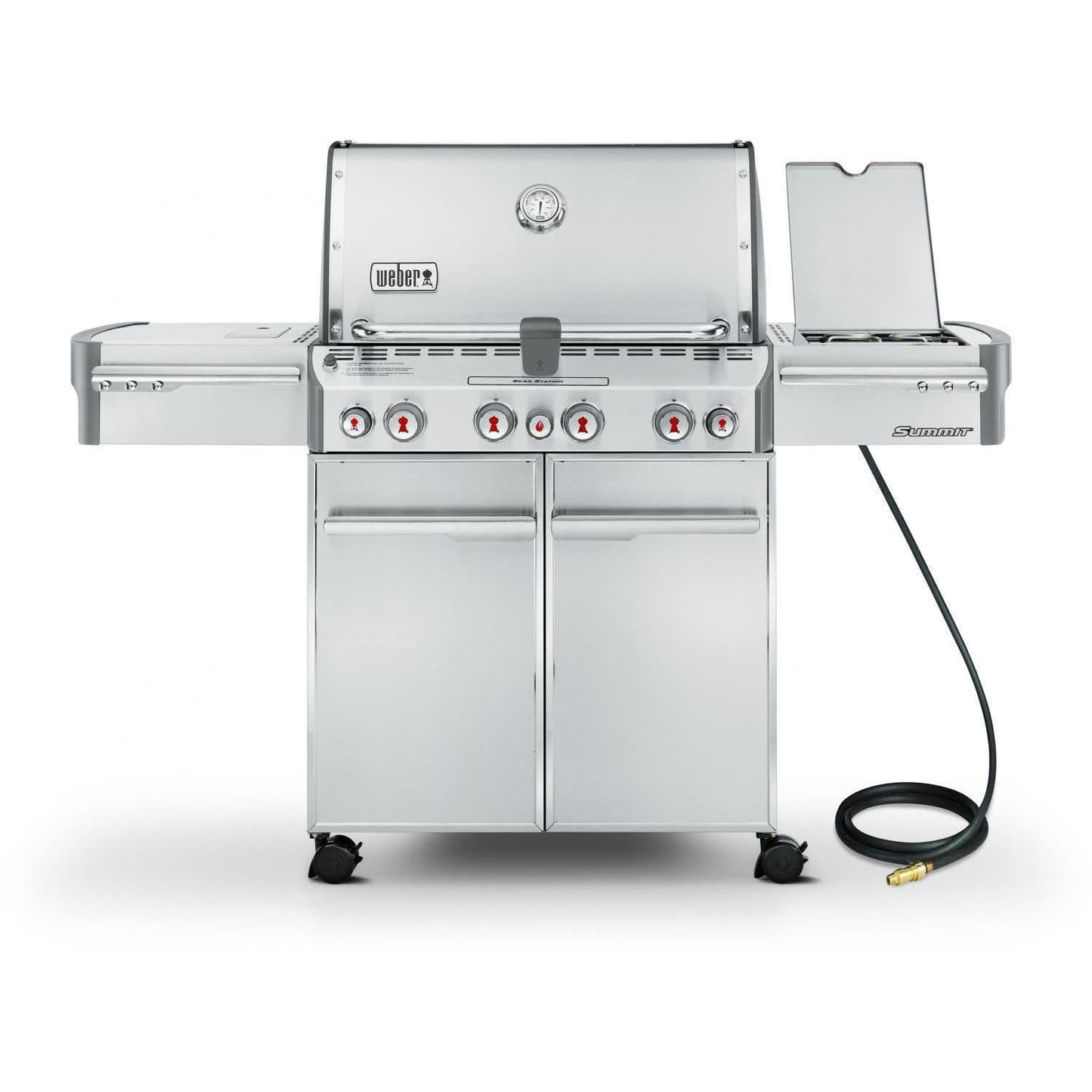 Mont Alpi Supreme 4 Burner cart grill in Black Stainless Steel, S-470