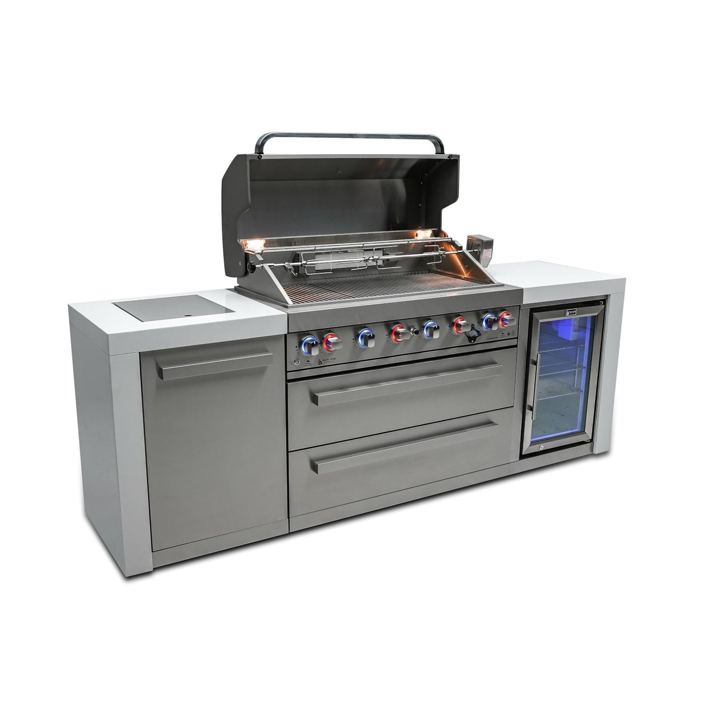 Mont Alpi 805 Deluxe Island Grill with Fridge Cabinet, MAi805-DFC