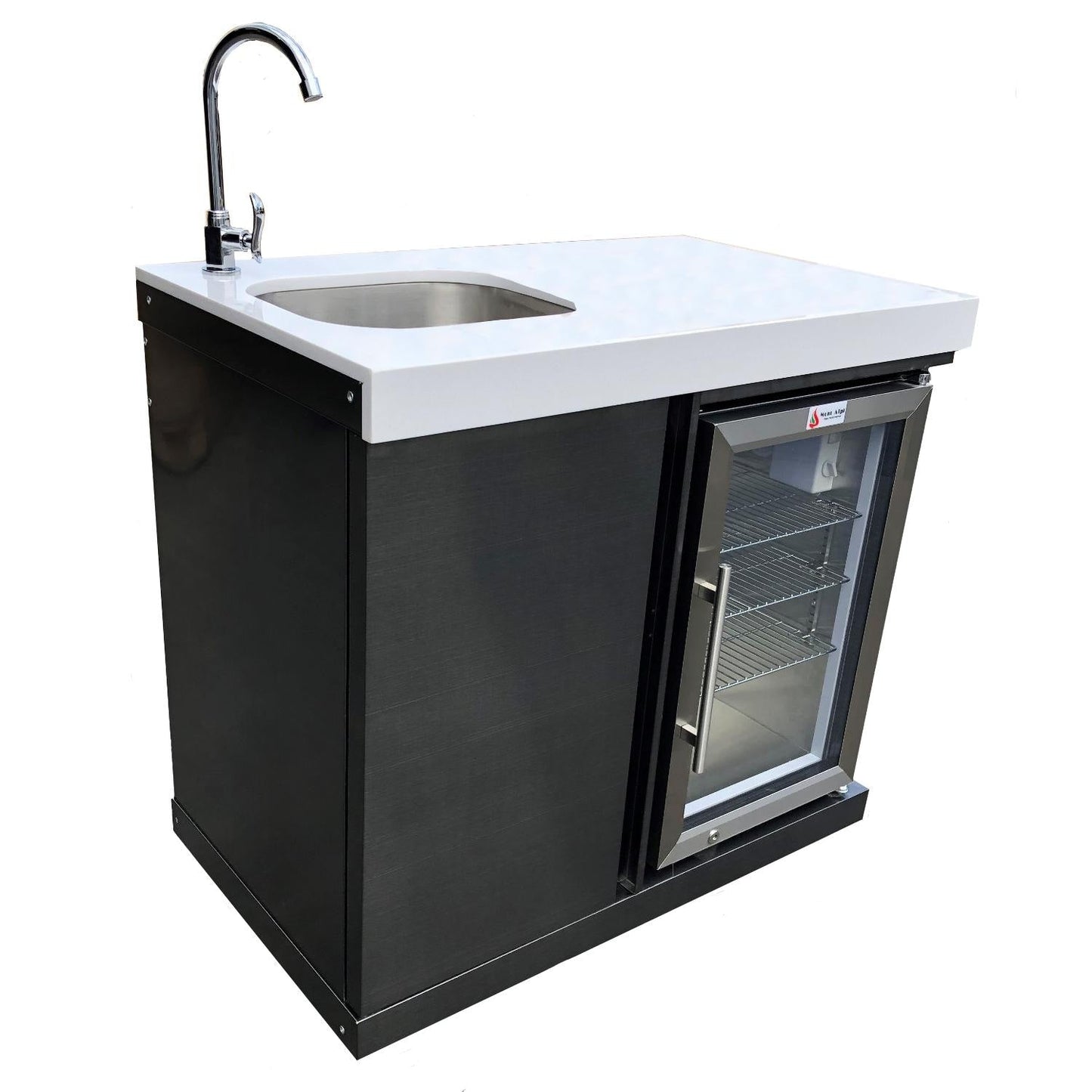 Mont Alpi Black Stainless Steel Beverage Center, MASF-BSS
