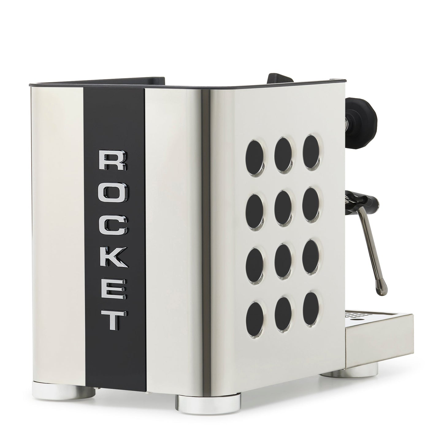 Rocket Espresso Appartamento TCA Espresso Machine - Stainless Steel with Black Stripe