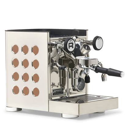 Rocket Espresso Appartamento TCA Espresso Machine - Stainless Steel with Black Stripe