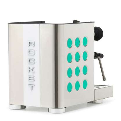 Rocket Espresso Appartamento TCA Espresso Machine - Stainless Steel with White Stripe