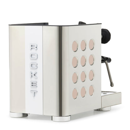 Rocket Espresso Appartamento TCA Espresso Machine - Stainless Steel with White Stripe