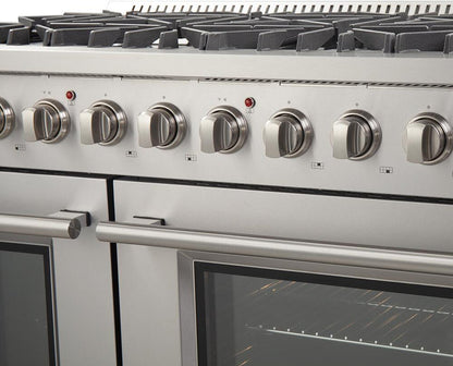 FORNO Appliance Package - 48" Gas Range, Dishwasher, 48" Refrigerator, Microwave Drawer, AP-FFSGS6244-48-12