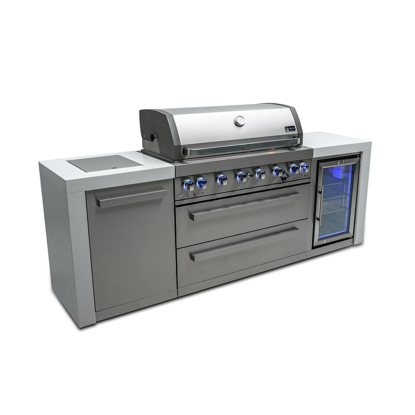 Mont Alpi 805 Deluxe Island Grill with Fridge Cabinet, MAi805-DFC