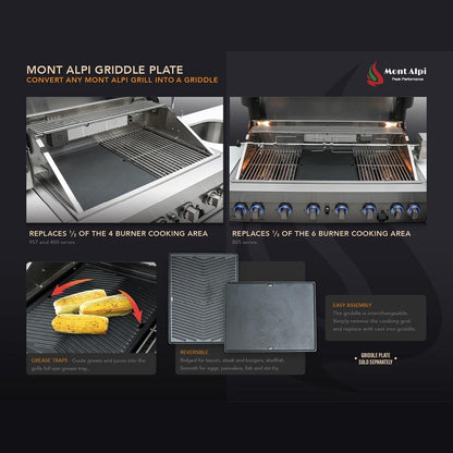 Mont Alpi 805 Deluxe Island Grill with 90 Degree Corner and Fridge Cabinet, MAi805-D90FC