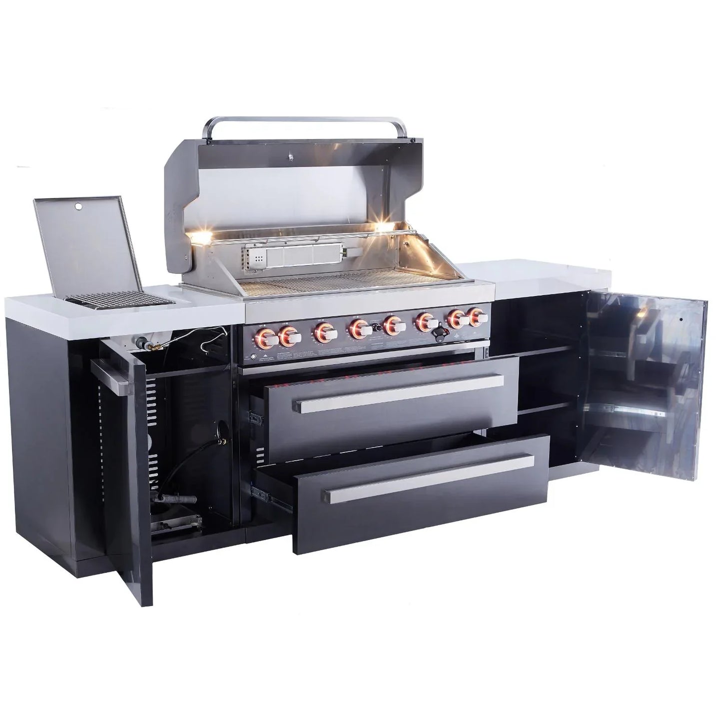 Mont Alpi 805 Black Stainless Steel Island Grill, MAi805-BSS