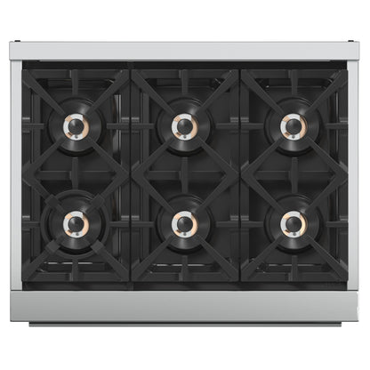 FORNO Capriasca 36 in. Freestanding Gas Range, 5.36 cu. ft. Oven, 6 Sealed Burners, Stainless Steel (Model FFSGS6260-36)