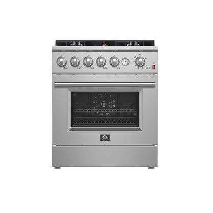 Forno Giovanni 30-Inch Freestanding Gas Range, 4.32 cu. ft. Oven, 5 Sealed Burners, Stainless Steel (Model FFSGS6274-30)