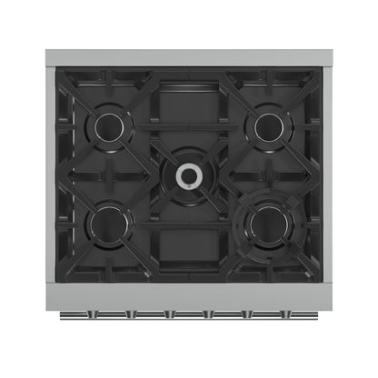 Forno Massimo 30 in. 4.32 cu. ft. Freestanding Gas Range with 5 Sealed Burners in Stainless Steel (FFSGS6239-30)