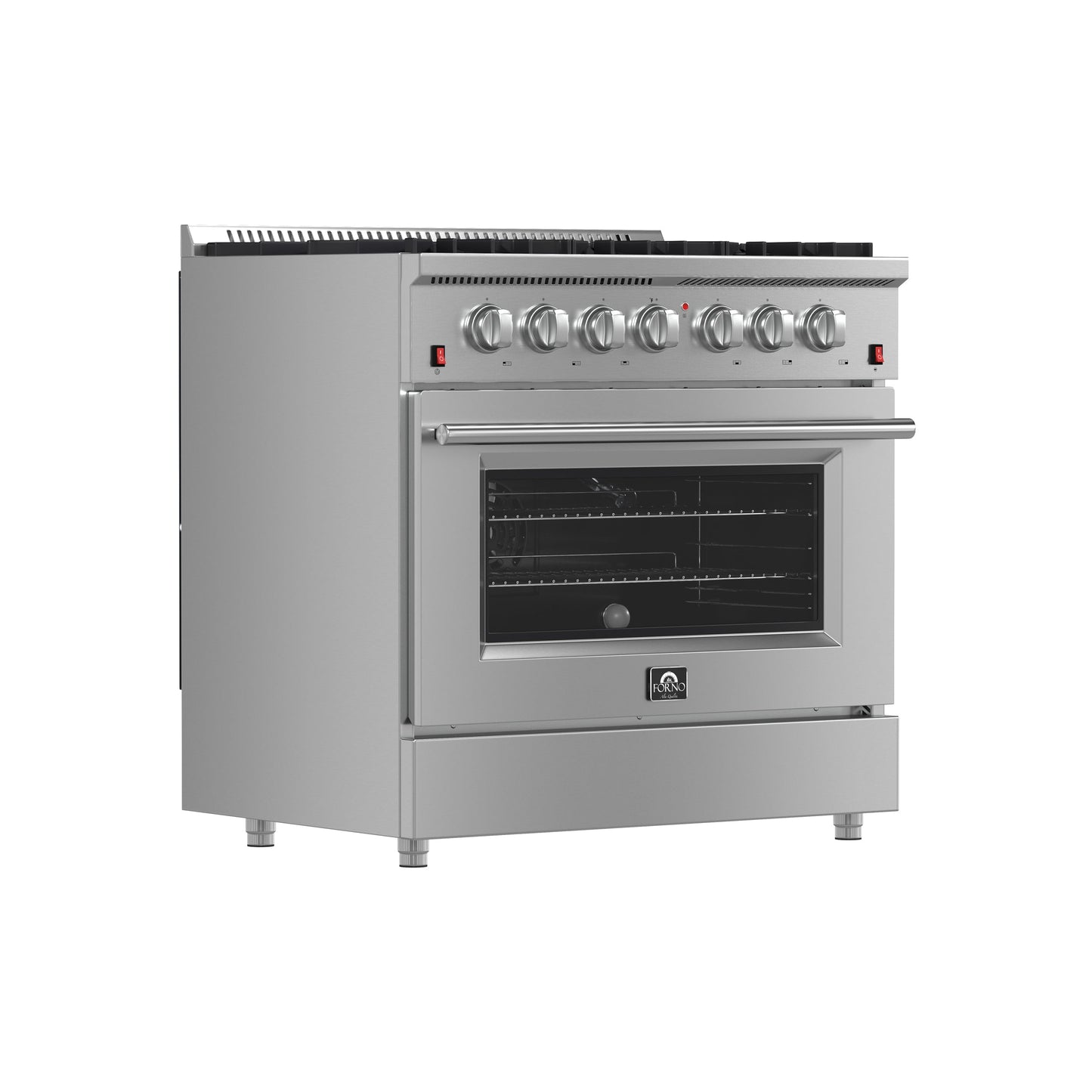 Forno Galiano 36 in. Freestanding Gas Range with 6 Sealed Burners, 5.36 cu. ft. Oven, Stainless Steel (FFSGS6244-36)