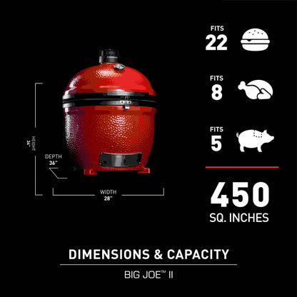 Kamado Joe® Big Joe Series II 24" Standalone Charcoal Grill in Red