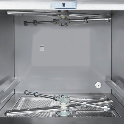 FORNO 25-Inch Commercial Undercounter Dishwasher, 23L Tank, 3 Wash Cycles, High-Temperature Sanitizing, Stainless Steel (FCMDW0024)