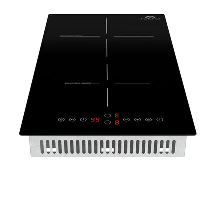 Forno Parco 12-Inch Induction Cooktop with 2 Cooking Zones, Touch Controls (Model FCTIN0583)