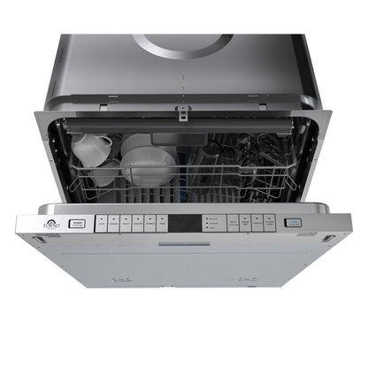FORNO Rivestito 24-Inch Built-In Panel-Ready Dishwasher with Stainless Steel Interior, 45 dBA, ENERGY STAR, Model FDWBI8011-24