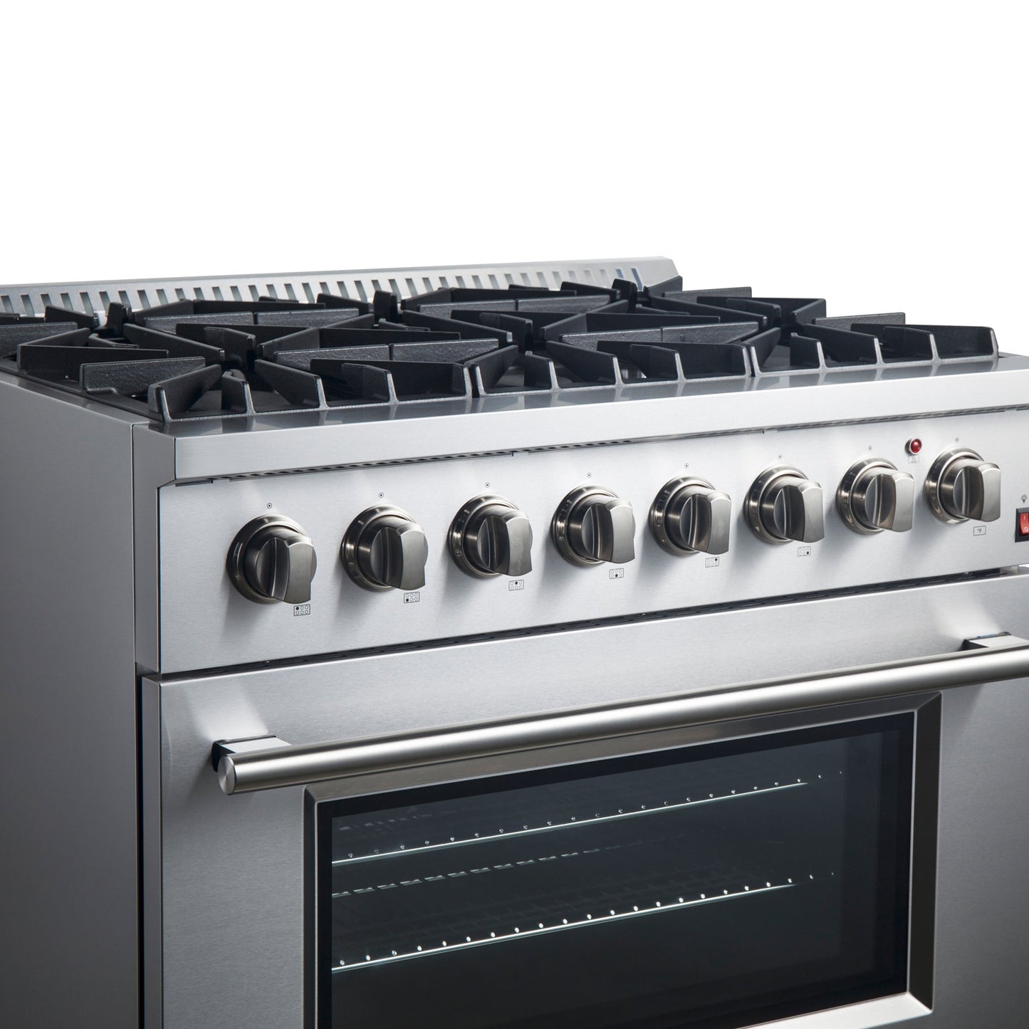 Forno Marco 36-Inch Dual Fuel Range, 5.36 cu. ft. Oven, 6 Sealed Burners, Stainless Steel (Model FFSGS6197-36)