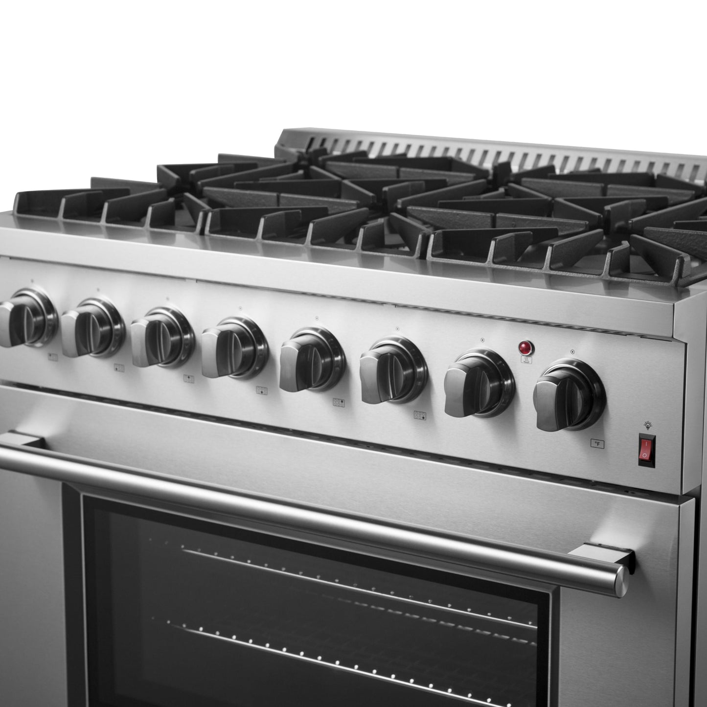 Forno Marco 36-Inch Dual Fuel Range, 5.36 cu. ft. Oven, 6 Sealed Burners, Stainless Steel (Model FFSGS6197-36)
