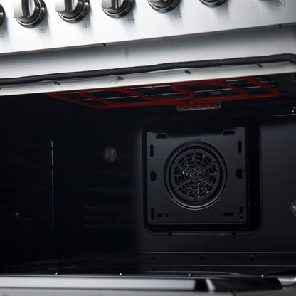 Forno Marco 36-Inch Dual Fuel Range, 5.36 cu. ft. Oven, 6 Sealed Burners, Stainless Steel (Model FFSGS6197-36)