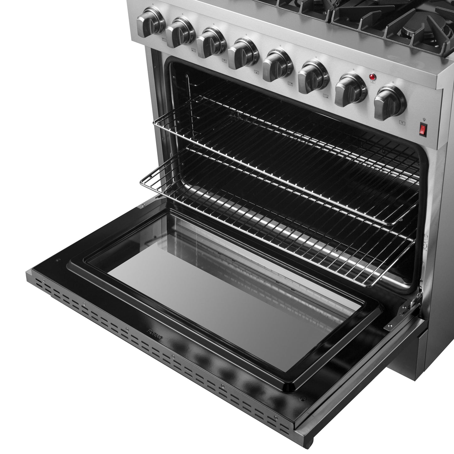 Forno Marco 36-Inch Dual Fuel Range, 5.36 cu. ft. Oven, 6 Sealed Burners, Stainless Steel (Model FFSGS6197-36)