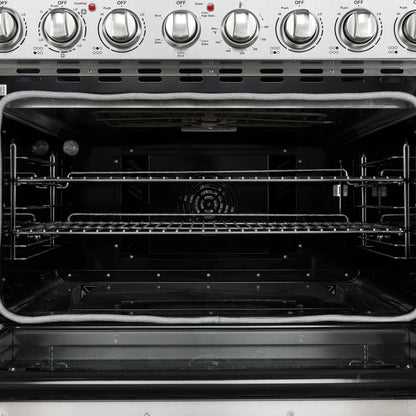 Forno Paolo 36-Inch Freestanding Electric Range with 5.44 cu. ft. True Convection Oven, Stainless Steel (Model FFSEL6011-36)