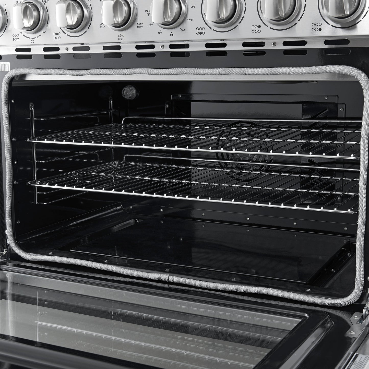 Forno Paolo 36-Inch Freestanding Electric Range with 5.44 cu. ft. True Convection Oven, Stainless Steel (Model FFSEL6011-36)