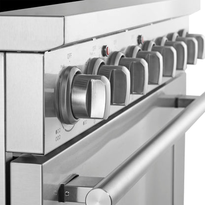Forno Paolo 36-Inch Freestanding Electric Range with 5.44 cu. ft. True Convection Oven, Stainless Steel (Model FFSEL6011-36)