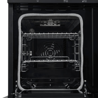 Forno Paolo 48-Inch Freestanding Electric Range, 6.7 cu. ft. True Convection Oven, Black with Antique Brass Accents (Model FFSEL6011-48BLK)