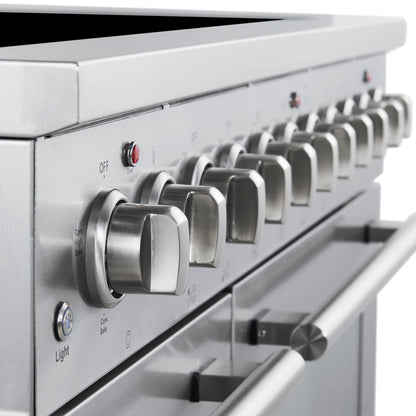 Forno Paolo 48-Inch Freestanding Electric Range with True Convection Oven, 6.7 cu. ft., Stainless Steel (Model FFSEL6011-48)