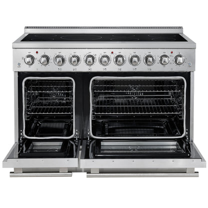 Forno Paolo 48-Inch Freestanding Electric Range with True Convection Oven, 6.7 cu. ft., Stainless Steel (Model FFSEL6011-48)