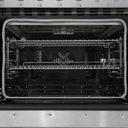 Forno Paolo 48-Inch Freestanding Electric Range with True Convection Oven, 6.7 cu. ft., Stainless Steel (Model FFSEL6011-48)