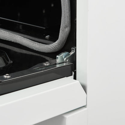 Forno Paolo 30-Inch Freestanding Electric Range, 4.38 cu. ft. Oven Capacity, White Finish with Antique Brass Handles, Model FFSEL6011-30WHT