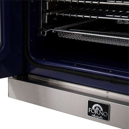 FORNO Gallico 30-Inch Electric Single Wall Oven, 3.58 cu ft, French Door, Air Fry, Sous Vide, Self Clean, Telescopic Racks (Model FBOEL1371-30)