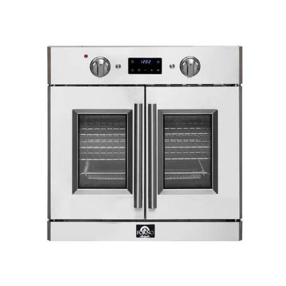 FORNO Gallico 30-Inch Electric Single Wall Oven, 3.58 cu ft, French Door, Air Fry, Sous Vide, Self Clean, Telescopic Racks (Model FBOEL1371-30)