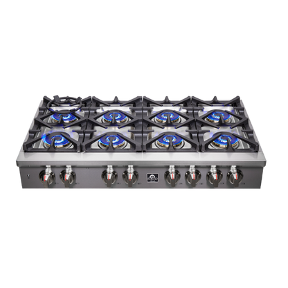 Forno Spezia 48-Inch Gas Rangetop with 8 Sealed Burners, Stainless Steel (Model FCTGS5751-48)