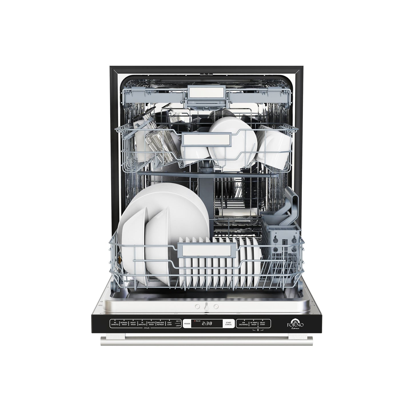 FORNO Romano 24-Inch Built-In Tall Tub Dishwasher, Stainless Steel, Model FDWBI8035-24S