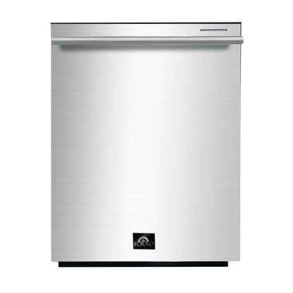 FORNO Appliance Package - 48 Inch Gas Burner/Electric Oven Pro Range, Wall Mount Range Hood, Microwave Drawer, Dishwasher, AP-FFSGS6187-48-6