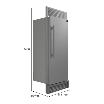 Forno Maderno 32-Inch 13.6 cu. ft. Built-In Convertible Refrigerator/Freezer, Right Swing, Stainless Steel with Trim Kit (FFFFD1722-32RSG)