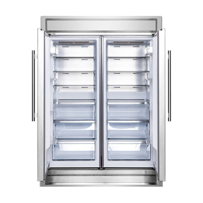 FORNO Package - 36" Electric French Door Range, Wall Mount Range Hood, Refrigerator and Dishwasher, AP-FFSEL6917-36-4PK-1
