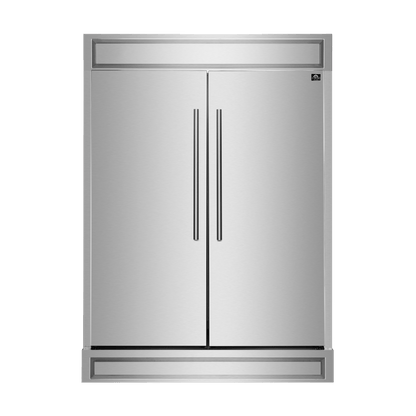 FORNO Appliance Package - 48" Gas Range, 60" Refrigerator, Microwave Drawer, Dishwasher, AP-FFSGS6244-48-26