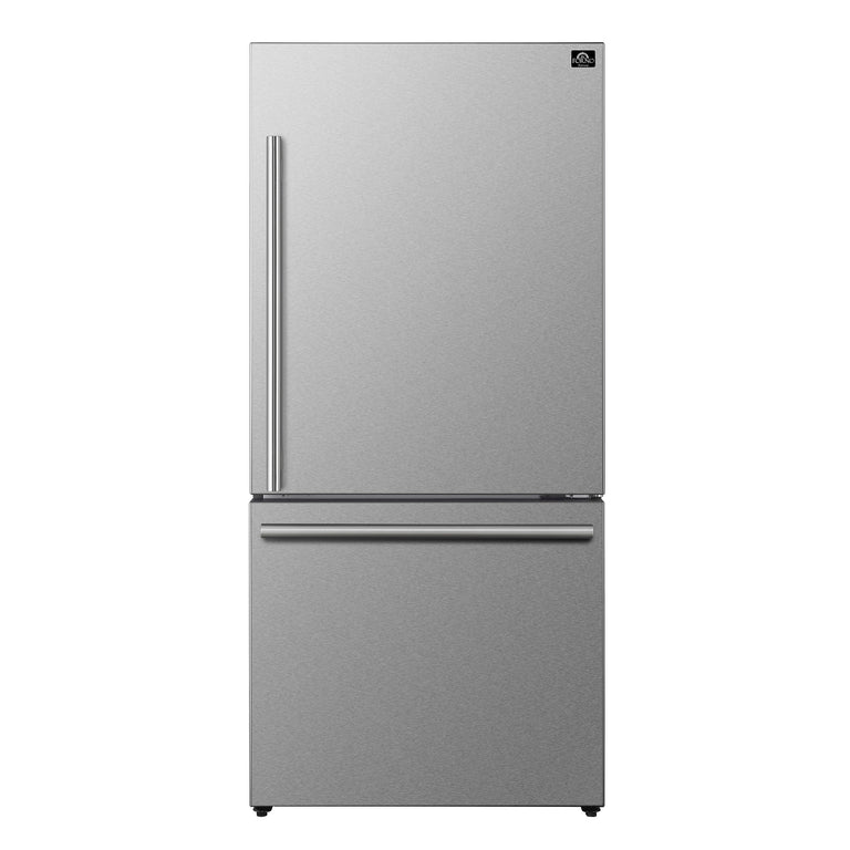 FORNO Espresso Package - 30" Electric Range, Refrigerator and Dishwasher in Stainless Steel