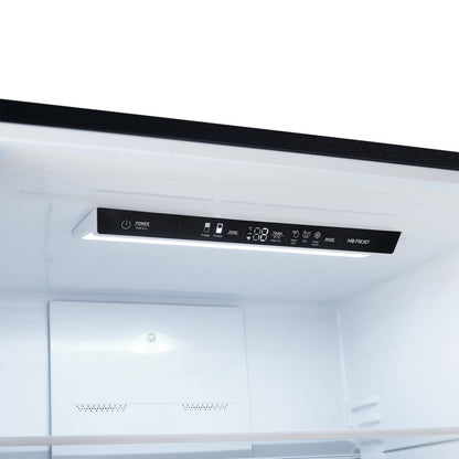 FORNO Espresso Milano 31-Inch Counter-Depth Refrigerator with Bottom Freezer, 17.2 cu. ft., Left-Hinged Door, Ice Maker, Black with Stainless Steel Handles (Model FFFFD1786-31BLK)
