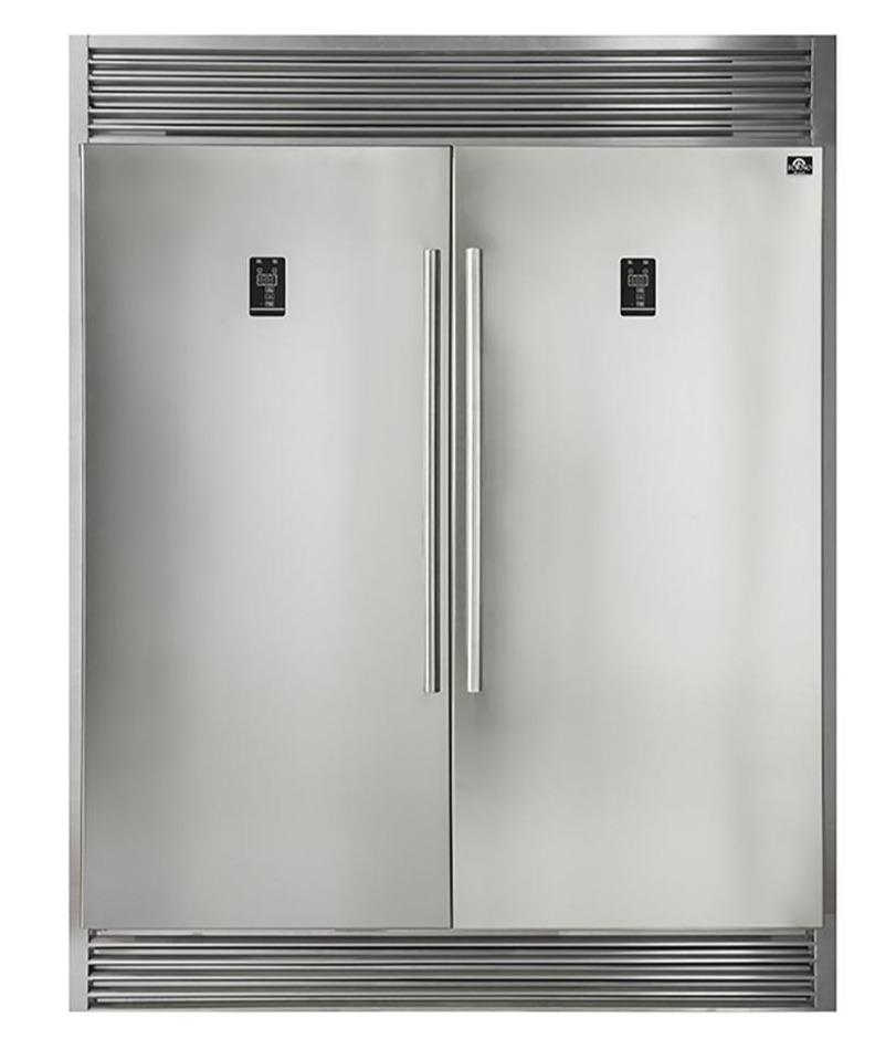 FORNO Package - 36 Inch Pro Gas Range, Wall Mount Range Hood, Refrigerator, Microwave Drawer, Dishwasher, AP-FFSGS6260-36-8